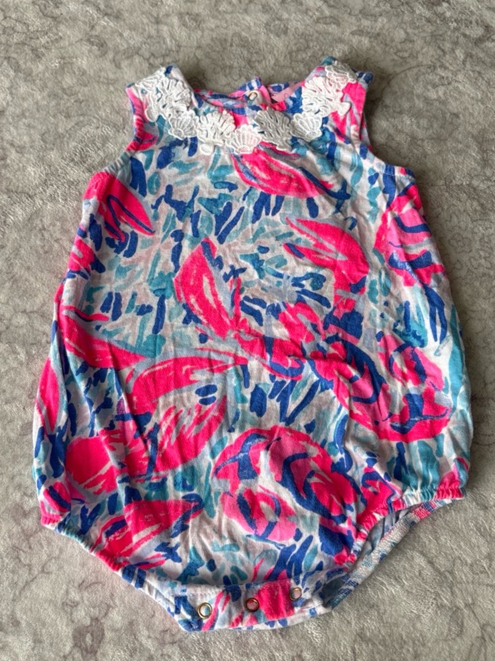 Lilly Pulitzer Baby One-Piece Bodysuit in Pink, Blue, White